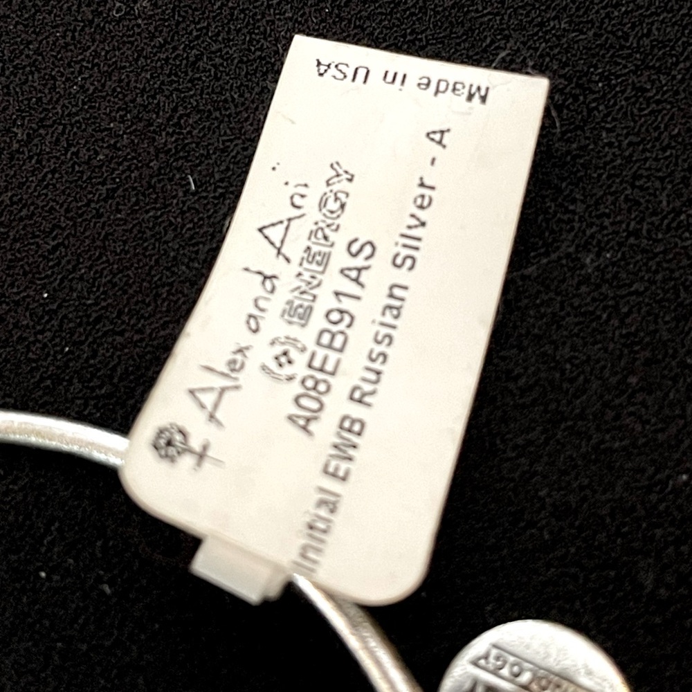 Silver Alex & Ani “A” Bracelet - Picture 4 of 4